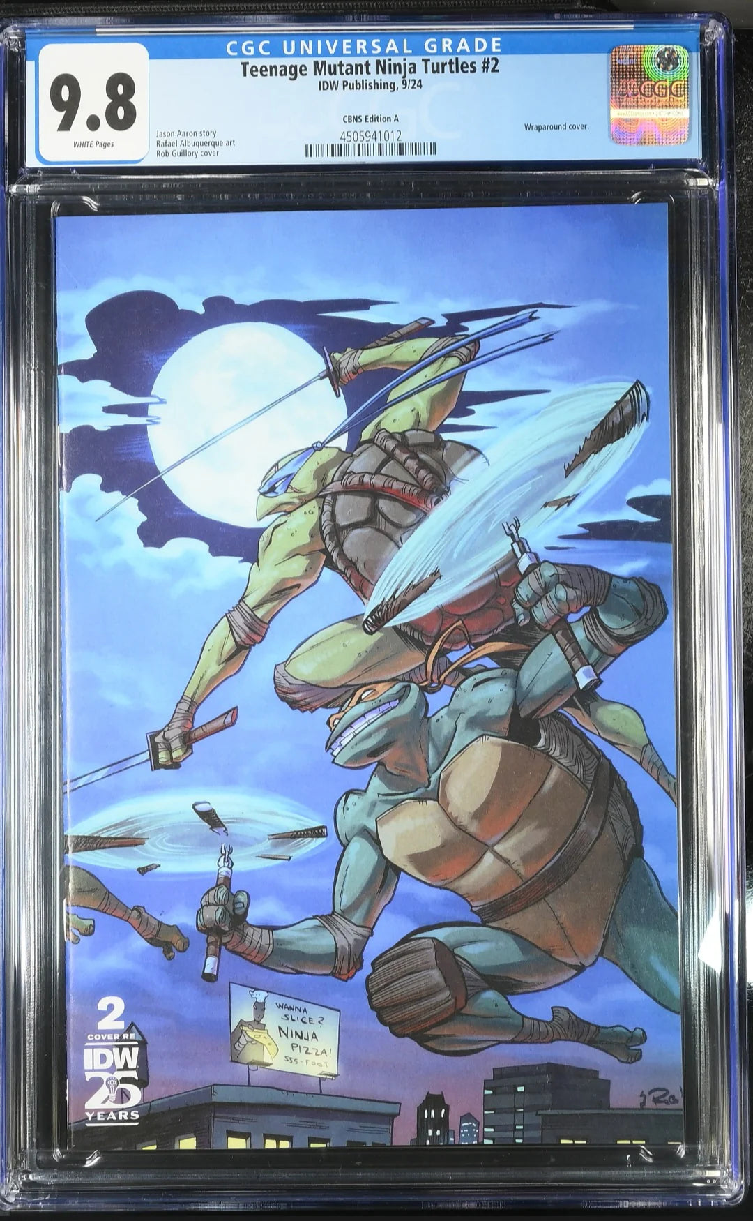 CGC 9.8 Teenage Mutant Ninja Turtles #2 ROB GUILLORY Wraparound Exclusive [Limited to 700] - CGC 9.8 4505941012