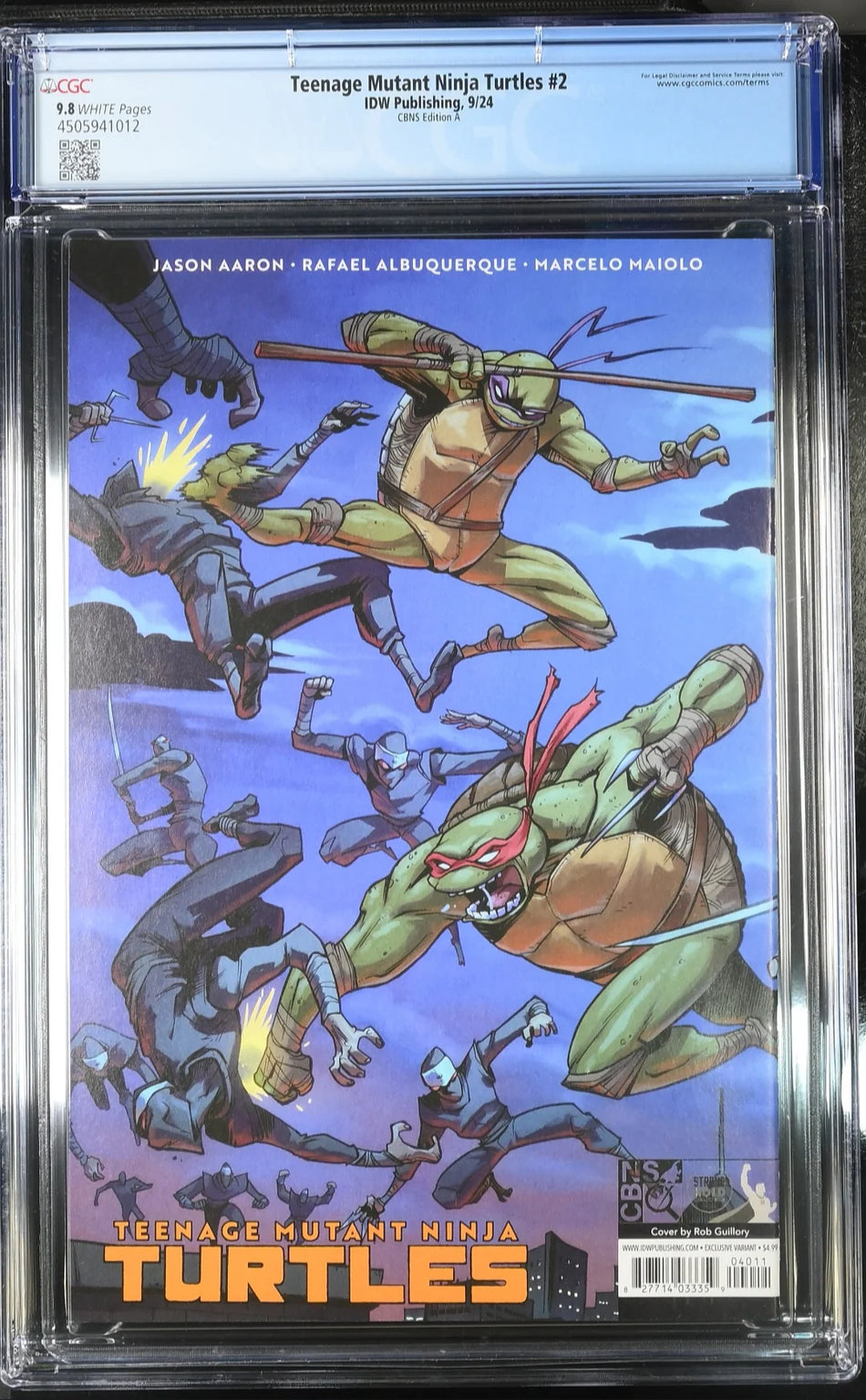 CGC 9.8 Teenage Mutant Ninja Turtles #2 ROB GUILLORY Wraparound Exclusive [Limited to 700] - CGC 9.8 4505941013