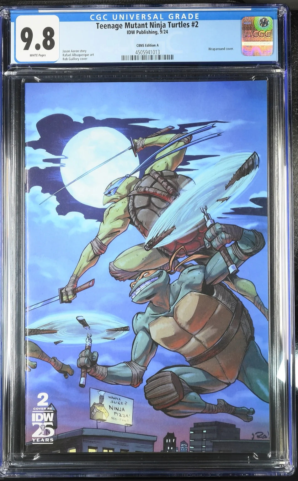 CGC 9.8 Teenage Mutant Ninja Turtles #2 ROB GUILLORY Wraparound Exclusive [Limited to 700] - CGC 9.8 4505941014