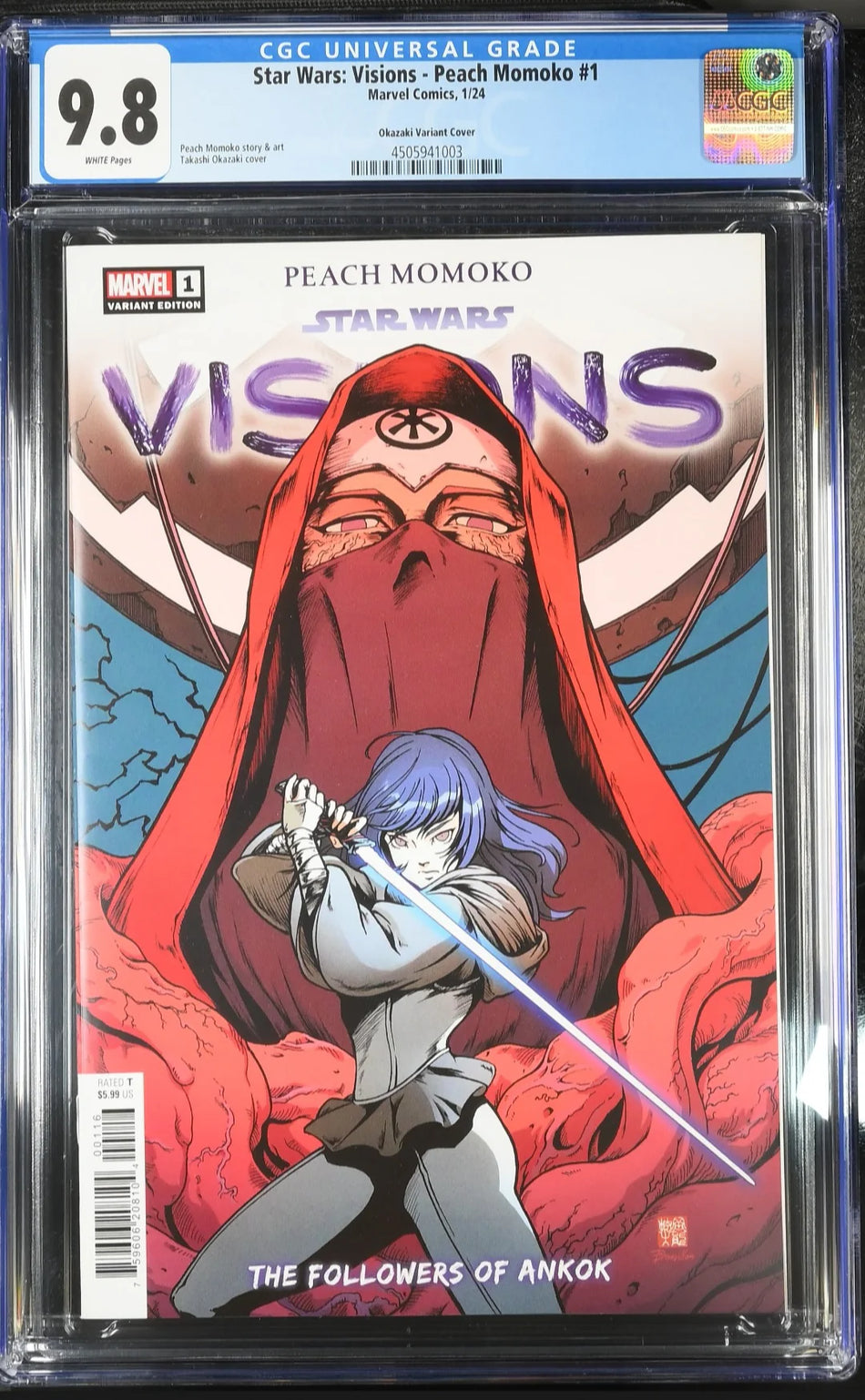 CGC 9.8 Star Wars: Visions - Peach Momoko #1 1:25 Okazaki Ratio Variant - CGC 9.8 4505941003