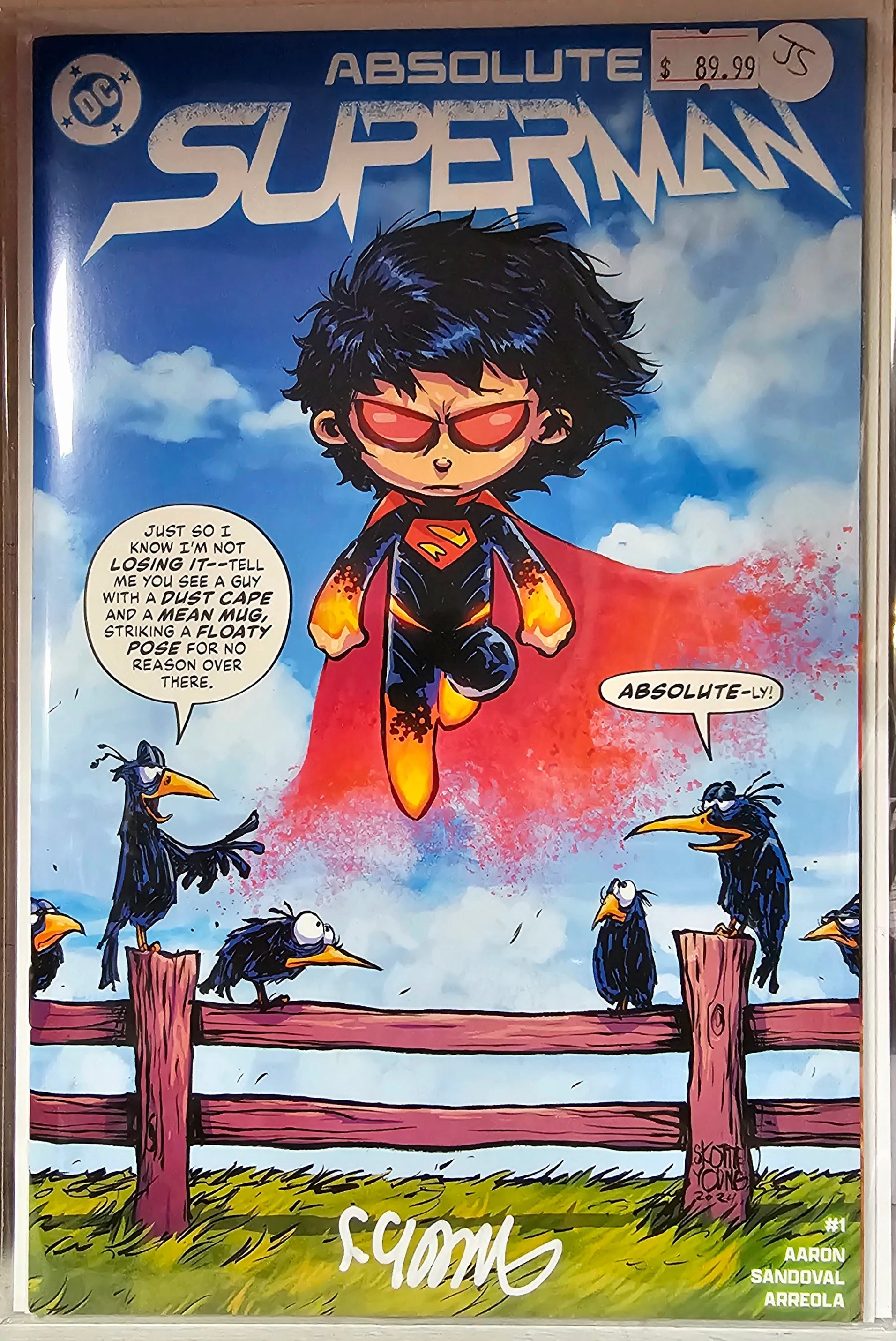 Absolute Superman #1 Skottie Young Exclusive Variant LTD 2,500 Copies SIGNED by YOUNG with COA! 1ST PRINT