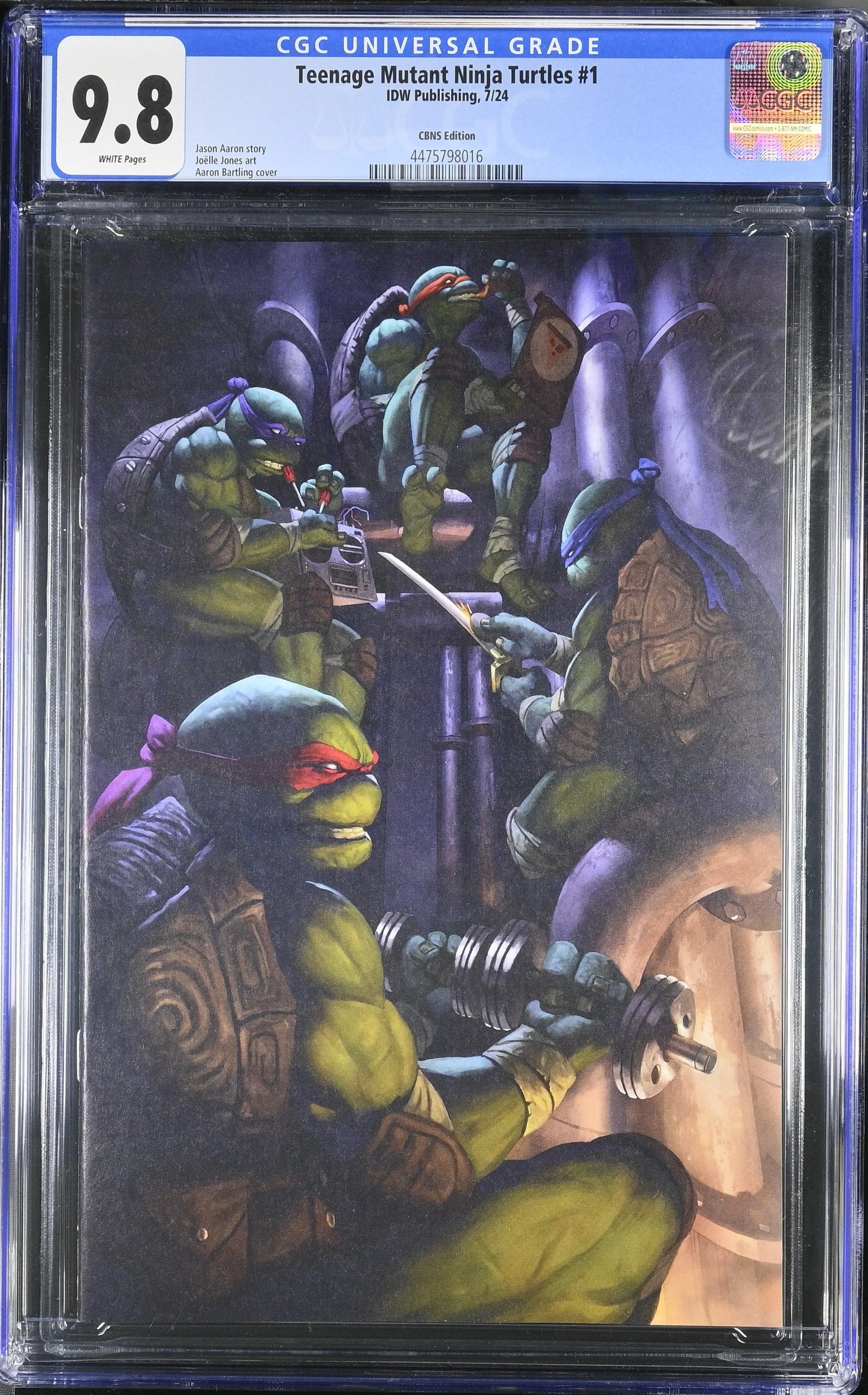 CGC 9.8 Teenage Mutant Ninja Turtles #1 Aaron Bartling Exclusive [Limited to 1200] - CGC # 4505941002