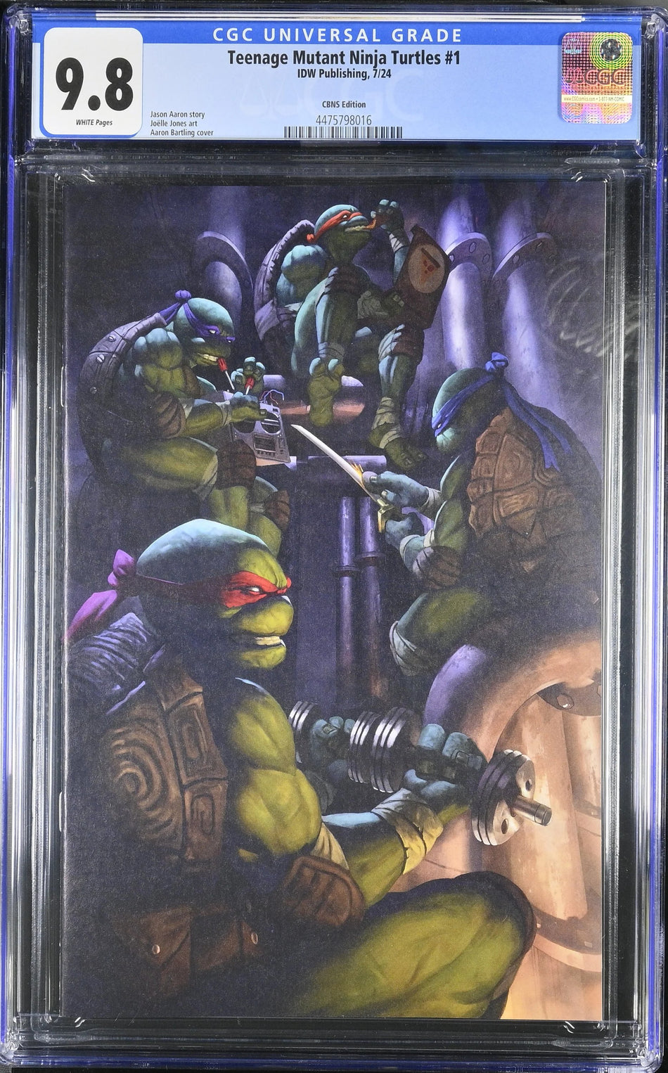 CGC 9.8 Teenage Mutant Ninja Turtles #1 Aaron Bartling Exclusive [Limited to 1200] - CGC # 4505941002