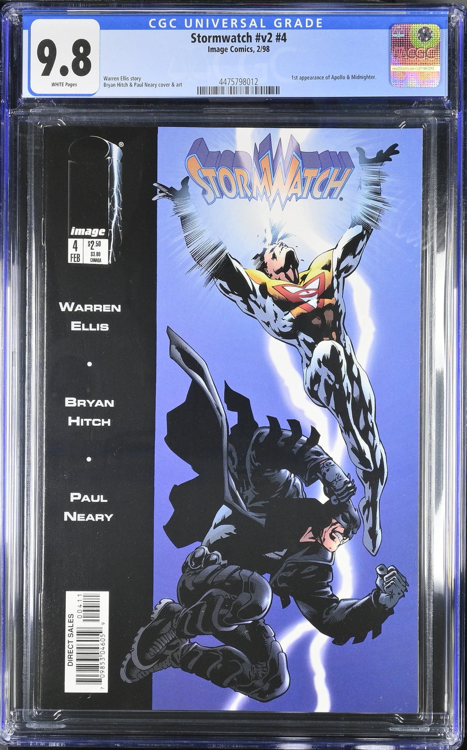 CGC 9.8 Stormwatch V2 #4 1st Appearance of Apollo & Midnighter