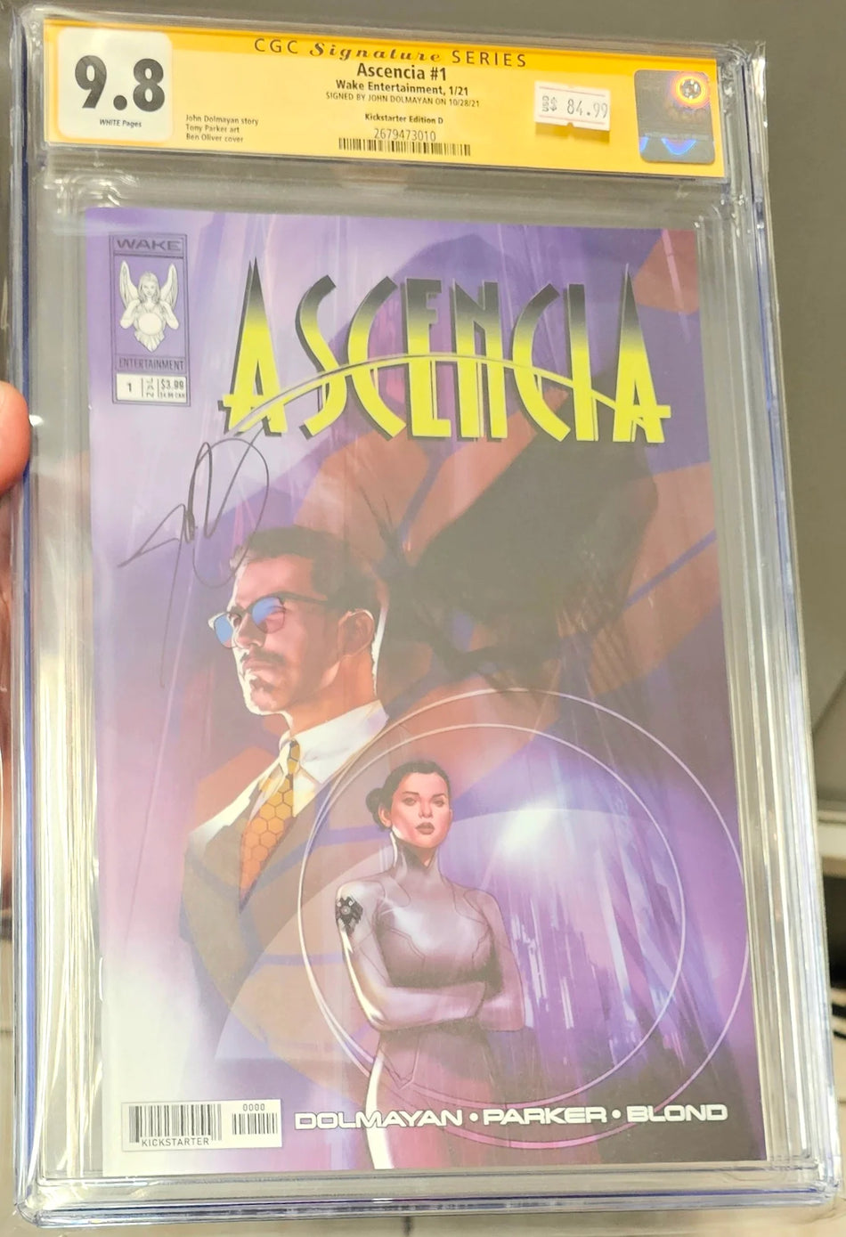Ascencia #1 CGC 9.8 Kickstarter Edition SIGNED by John Dolmayan - CGC 9.8 2679473010