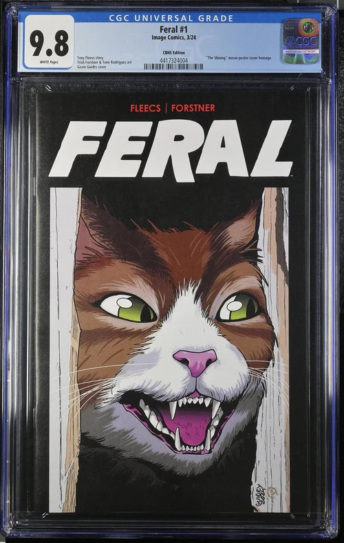 CGC 9.8 Feral #1 Gavin Guidry Exclusive "Shining" Homage Limited to 500 - CGC 9.8 # 4417324006
