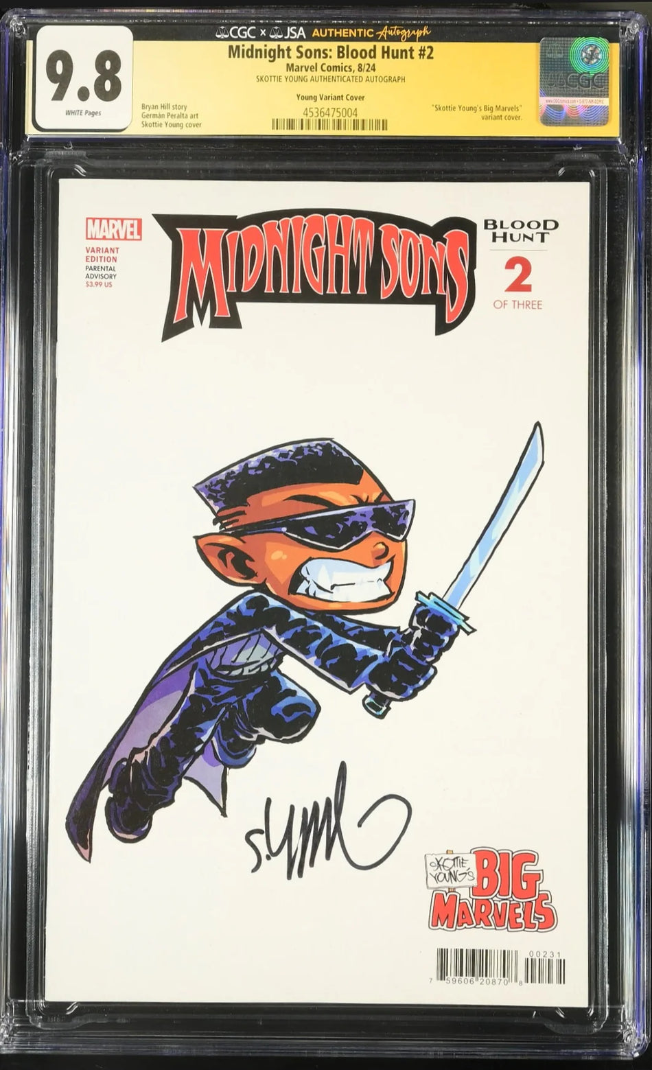 CGC 9.8 Midnight Sons: Blood Hunt #2 Skottie Young's Big Marvel Variant SIGNED BY SKOTTIE YOUNG