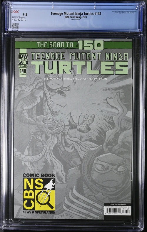 CGC 9.8 Teenage Mutant Ninja Turtles TMNT #148 Virgin Jim Lawson Exclusive 6 of 6 [Limited to 777] - CGC 9.8 4403825009