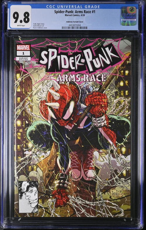 Spider-Punk Arms Race #1 CGC 9.8 Andrews Variant - CGC 9.6 # 4403825004