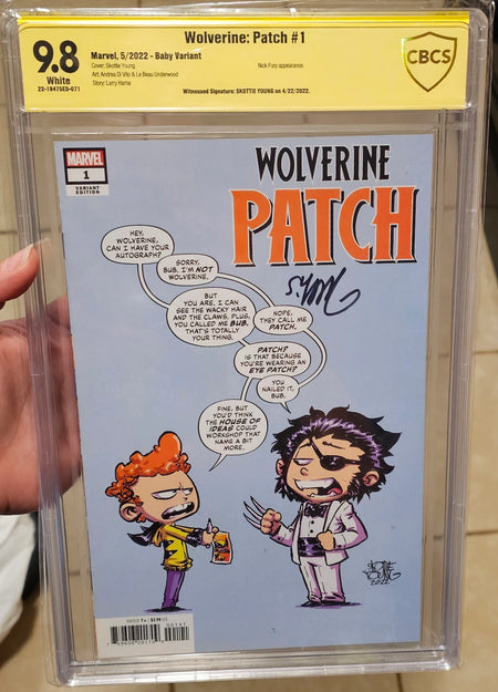 Wolverine: Patch #1 Skottie Young CBCS 9.8 WITNESSED Signature SIGNED by YOUNG Nick Fury Appearances - CBCS 9.8 # 22-19475ED-071