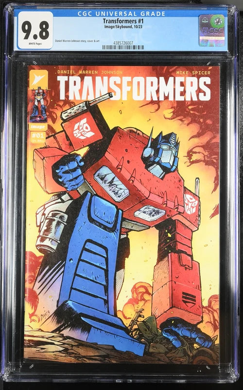 CGC 9.8 Transformers #1 Cover A Signed by Daniel Warren Johnson on 01/30/2026 - CGC 9.8 # 4689374011