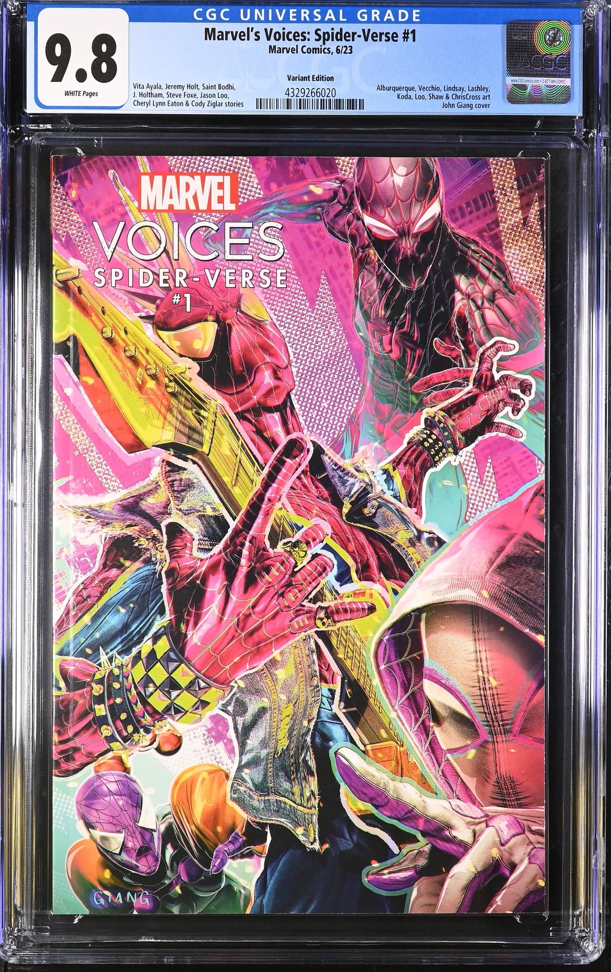 CGC 9.8 Marvel's Voices Spider-Verse #1 Giang Variant 1st Appearance Recluse, Spider-Friend & Female Kraven - NM Near Mint