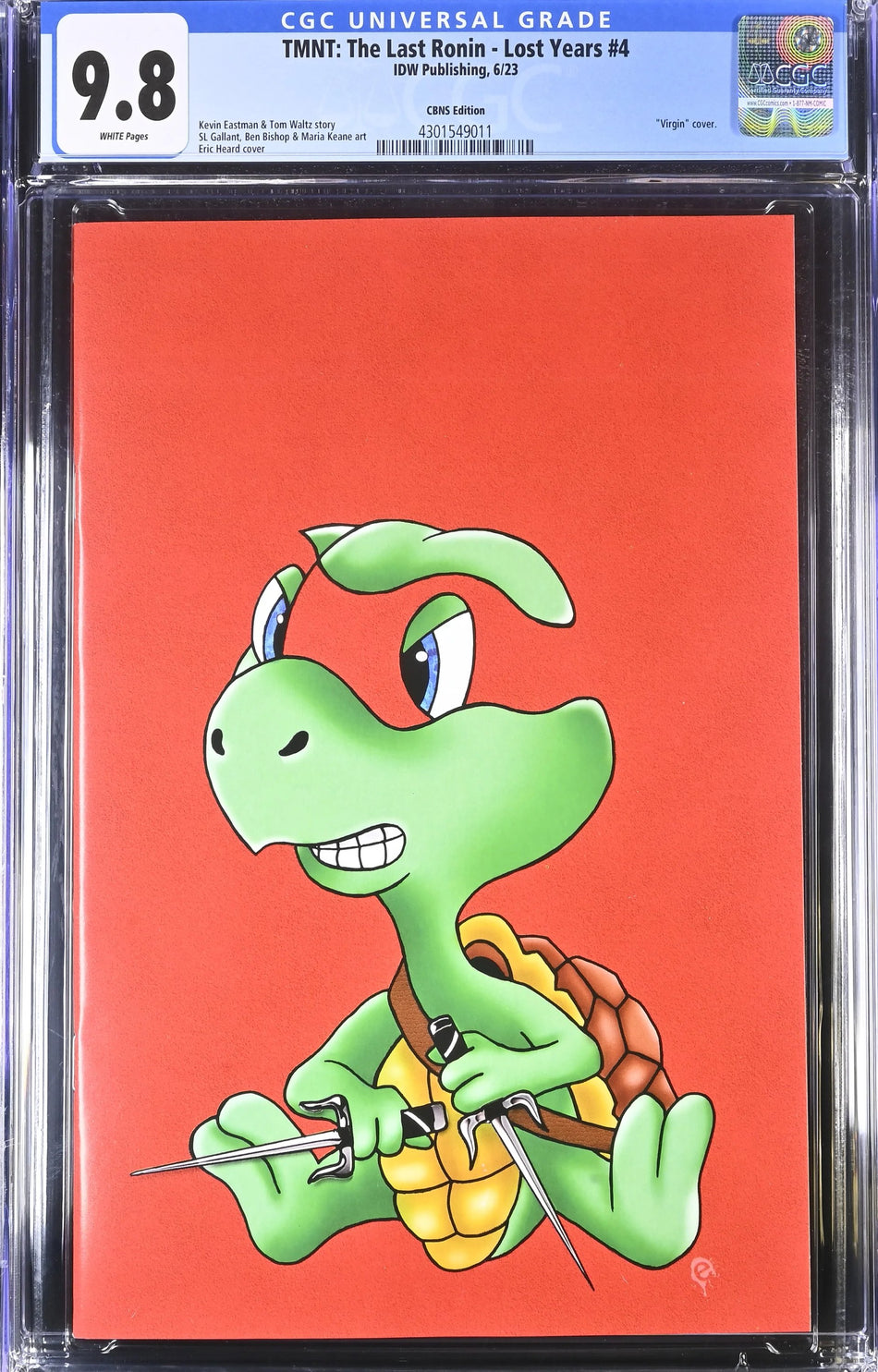 TMNT Last Ronin the Lost Years #4 Raphael baby Virgin Negative Variant [Limited Edition 777] Store Exclusive CGC 9.8 - CGC 9.8 # 4301549012
