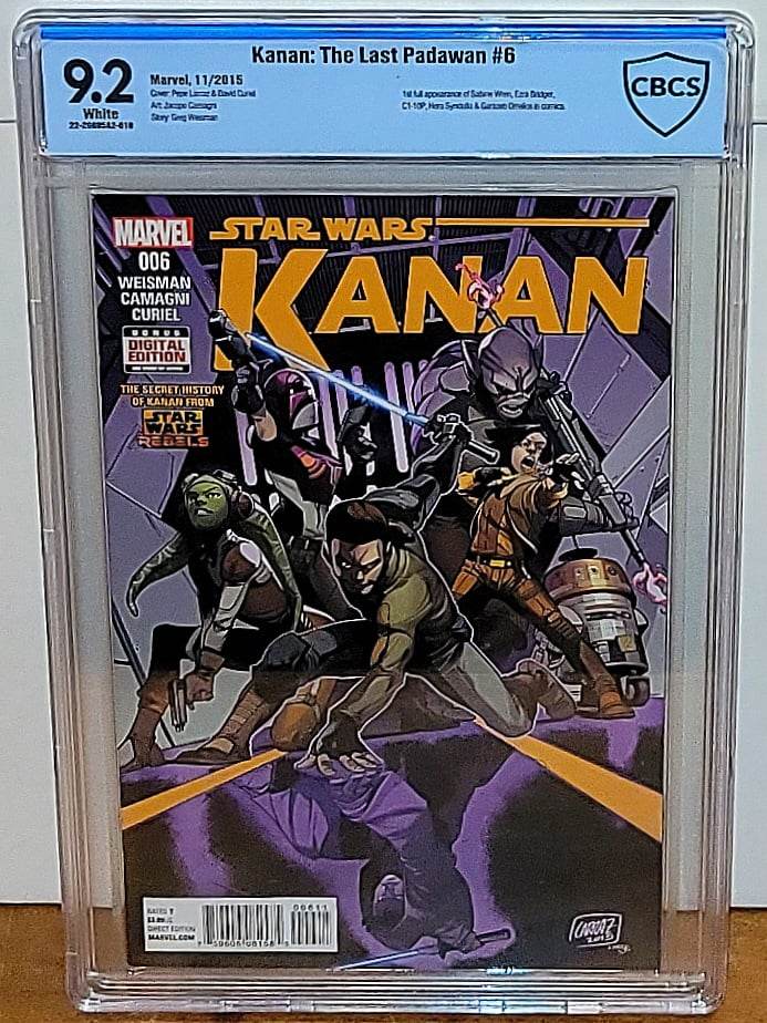 Star Wars Kanan The Last Padawan #6 CBCS 9.2 1st Full Appearance of Hera, Ezra & Sabine - CBCS 9.2 # 22-20695A2-019