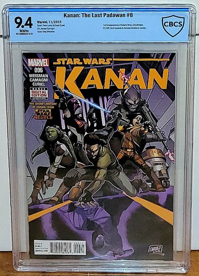 Star Wars Kanan The Last Padawan #6 CBCS 9.4 1st Full Appearance of Hera, Ezra & Sabine - CBCS 9.4 # 22-20695A2-018