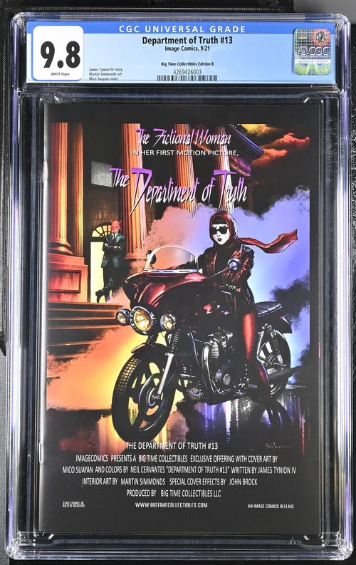 Department of Truth #13 CGC 9.8 Mico Suayan Purple Rain Homage Variant LTD to 300 Copies
