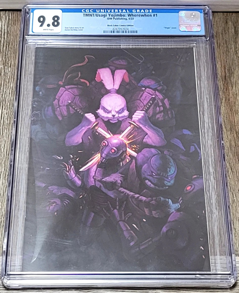 TMNT Usagi Yojimbo WhereWhen #1 CGC 9.8 Virgin Aaron Bartling Exclusive [Limited to 800] - CGC 9.8 # 4247357022