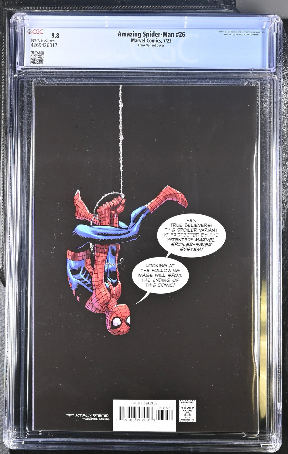 Amazing Spider-Man #26 CGC 9.8 Frank Spoiler Variant Death of a Major Character - CGC 9.8 # 4269426020