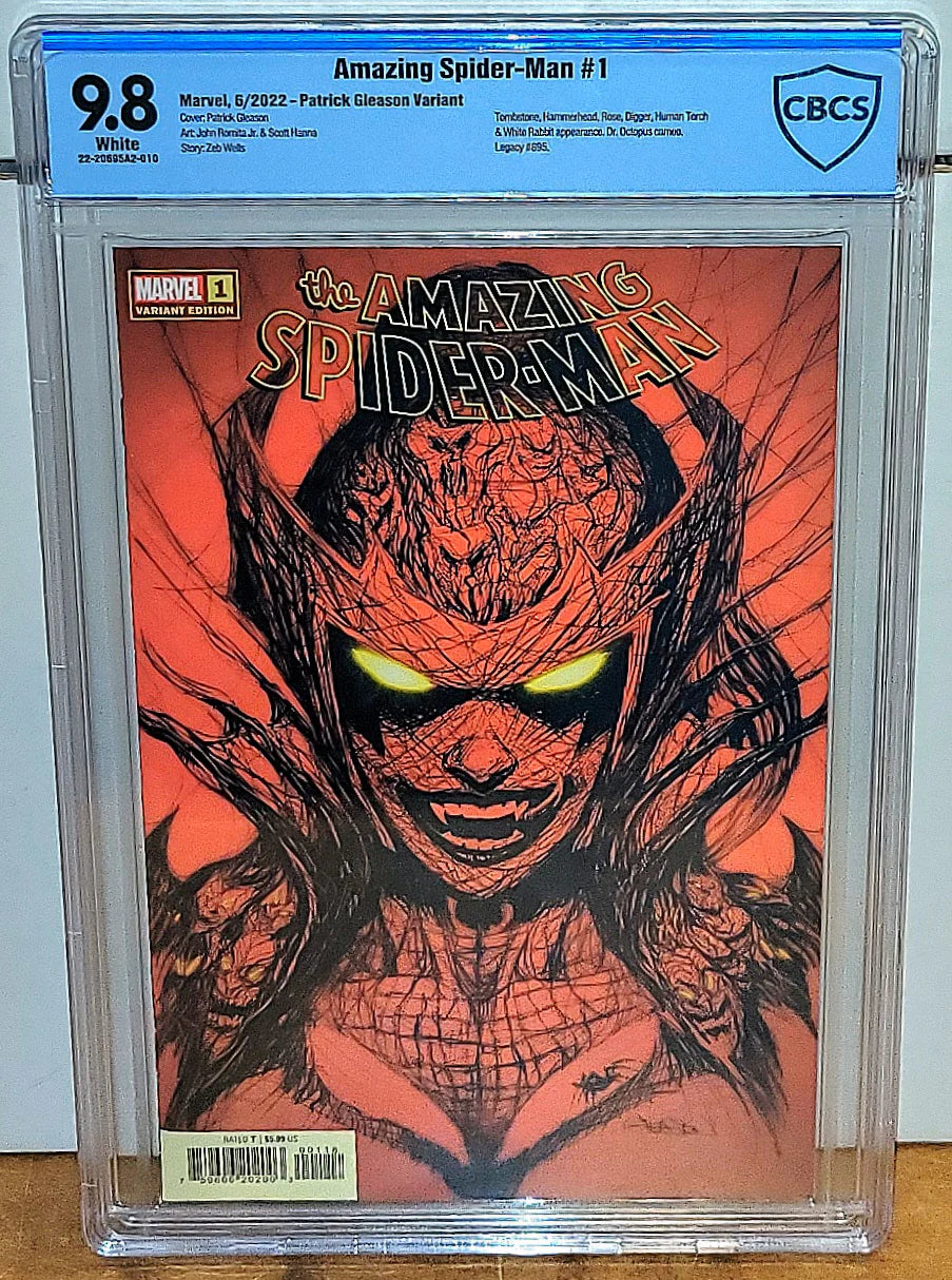 Amazing Spider-Man V6 #1 CBCS 9.8 Gleason Webhead Variant - CBCS 9.8 # 22-20695A2-010