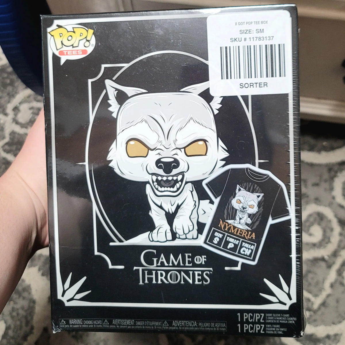 Funko Pop! & SM Tee Game of Thrones Nymeria Pop & SMALL T-Shirt Bundle Hot Topic Exclusive SM