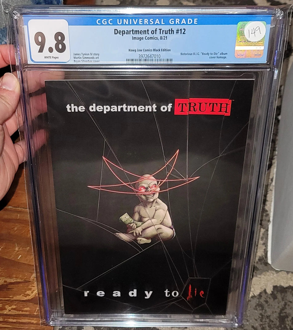 Department of Truth #12 2021 CGC 9.8 Notorious B.I.G. Black Edition Variant - CGC 9.8