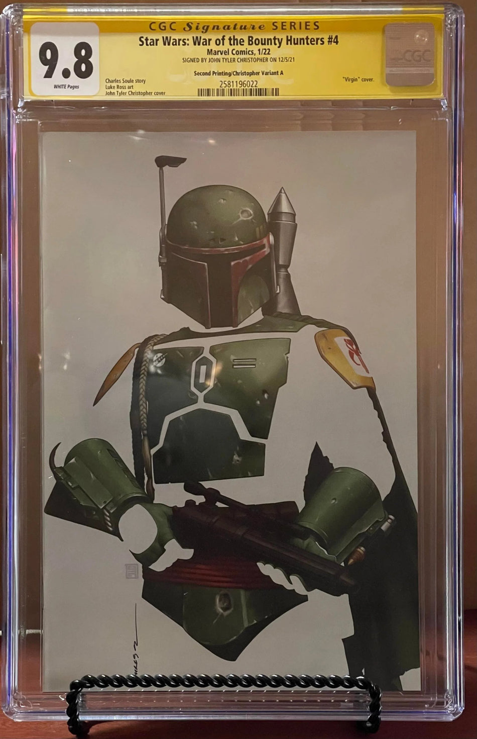 Star Wars War of the Bounty Hunters #4 JTC Variant 2nd Print CGC 9.8 Signed by John Tyler Christopher - CGC 9.8 Signature Series # 2581196022