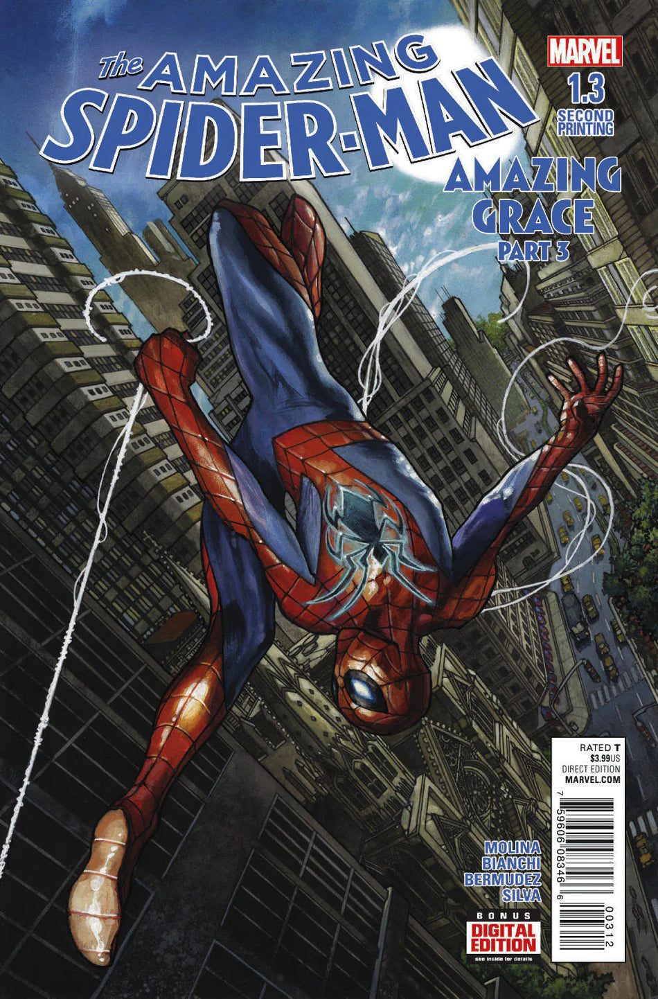 Amazing Spider-Man 1.3 Bianchi 2nd Print Variant VF+ Newsstand Barcode Sticker - VF+ Very Fine+