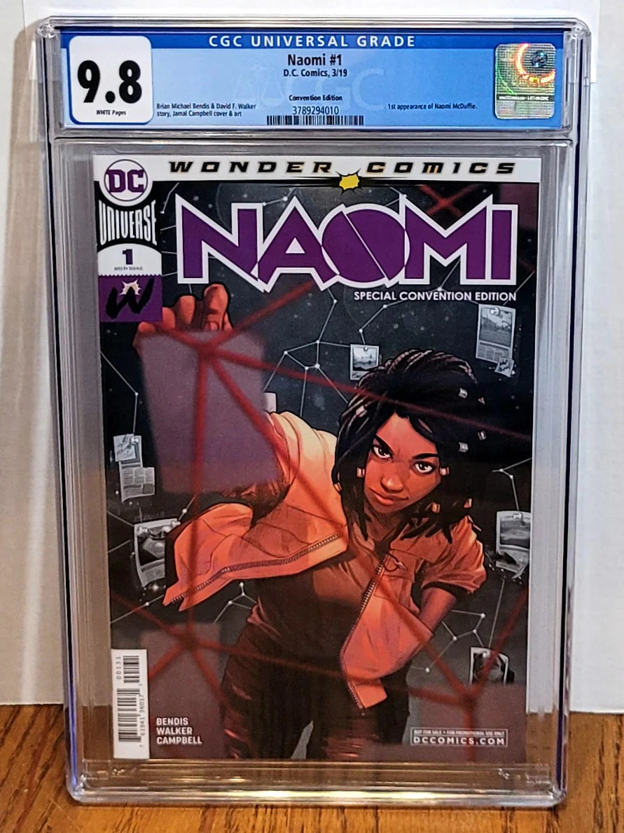 Naomi #1 CGC 9.8 Convention Ed 1st Appearance Naomi McDuffin