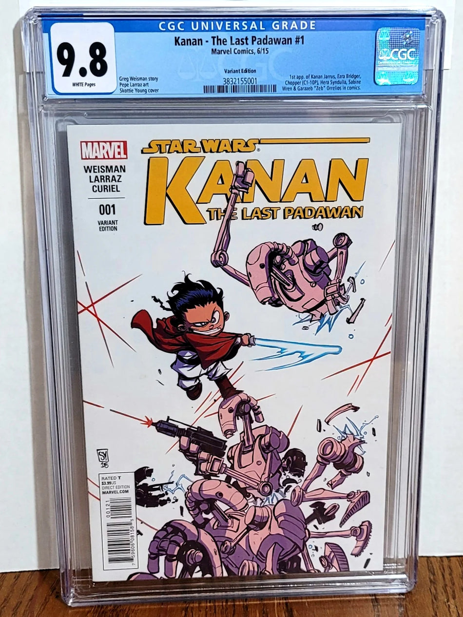Star Wars Kanan - The Last Padawan #1 CGC 9.8 Skottie Young Var 1st App Kanan, Ezra Bridger, Chopper, Hera Syndulla, Sabine Wren & Garazeb "Zeb" Orrelios