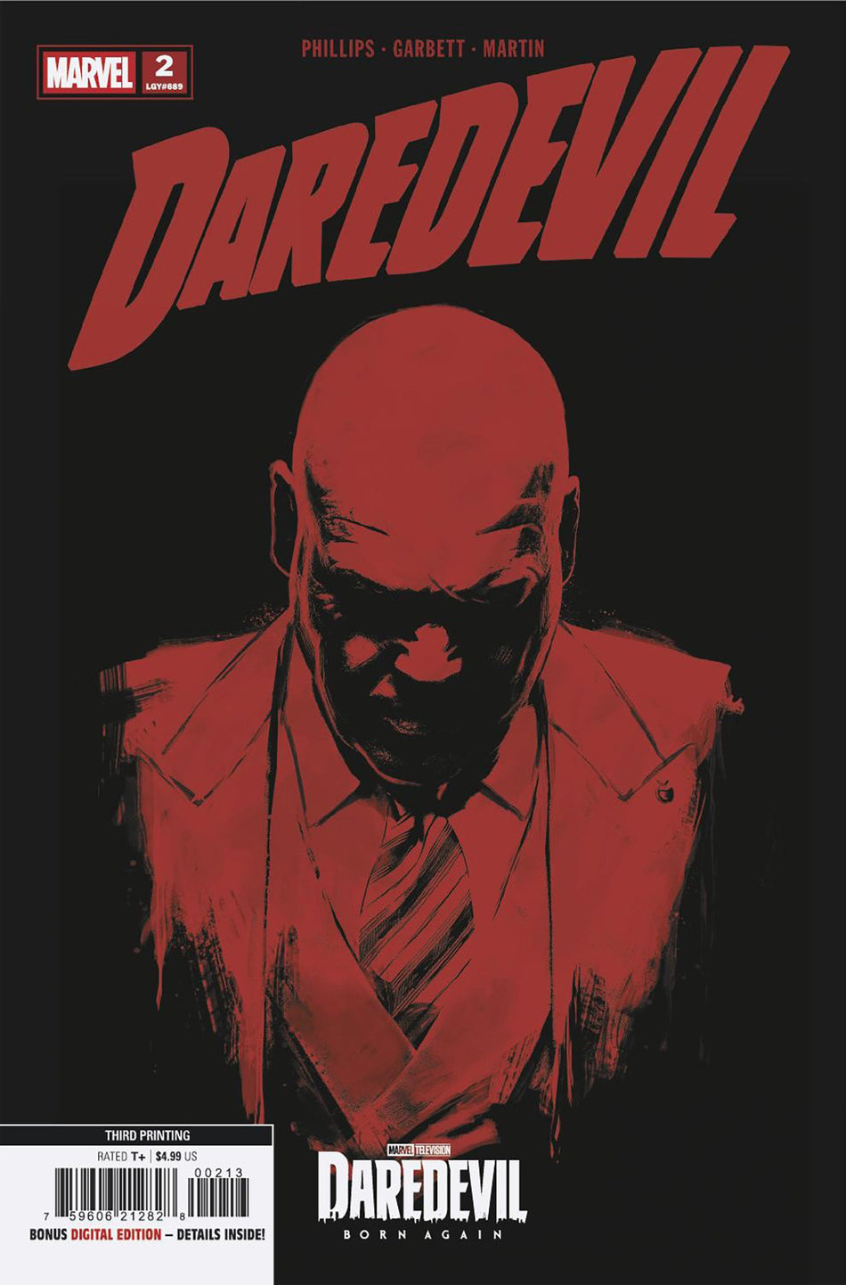 DAREDEVIL #2 MARVEL TELEVISION 3RD PRINTING VAR CVR A