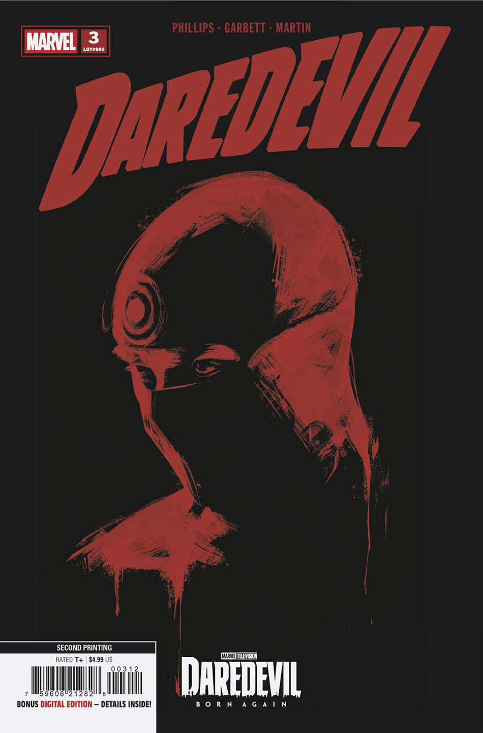 DAREDEVIL #3 MARVEL TELEVISION 2ND PRINTING VAR CVR A
