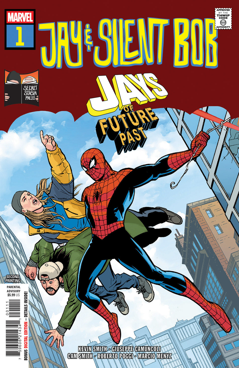 JAY AND SILENT BOB JAYS OF FUTURE PAST #1 2ND PRINT CVR A GIUSEPPE CAMUNCOLI VAR