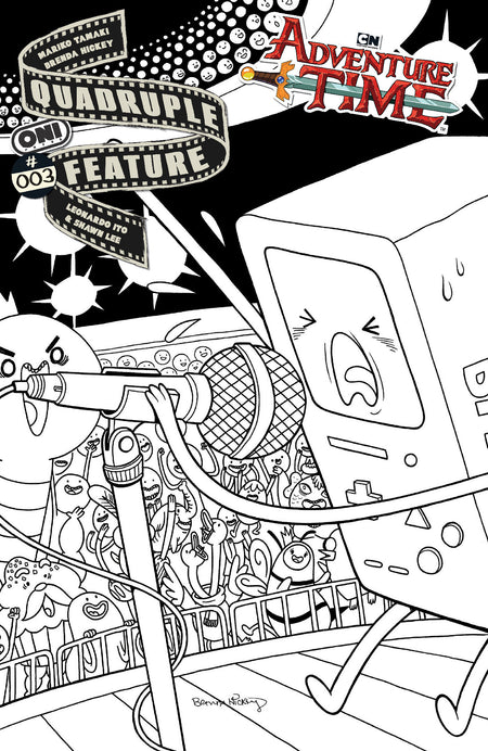 ADVENTURE TIME QUADRUPLE FEATURE #3 CVR D INC 1:20 BRENDA HICKEY BW VAR 1:20 INCV