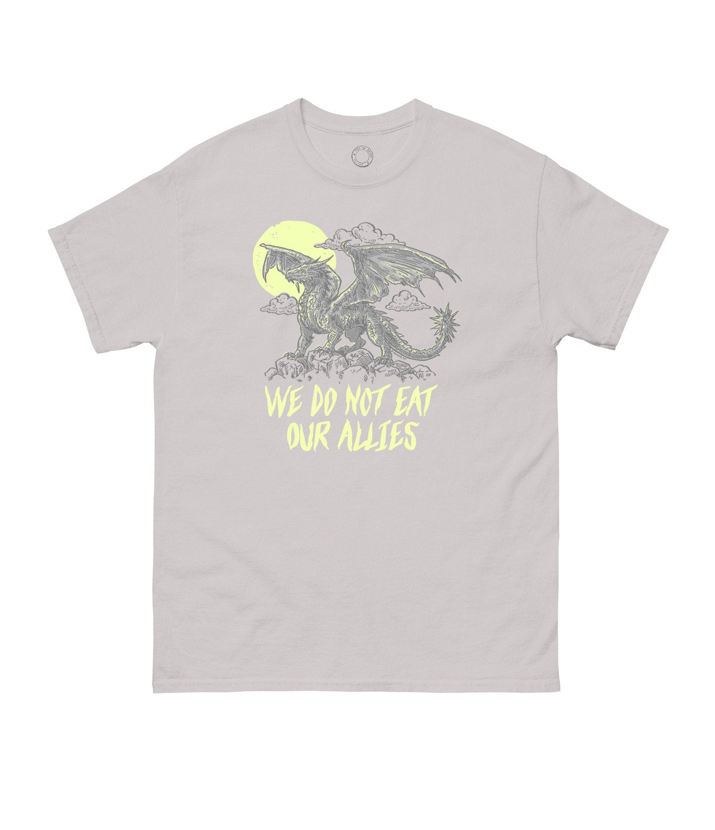 REBECCA YARROSS FOURTH WING WE DO NOT EAT OUR ALLIES UNISEX T-SHIRT MEDIUM