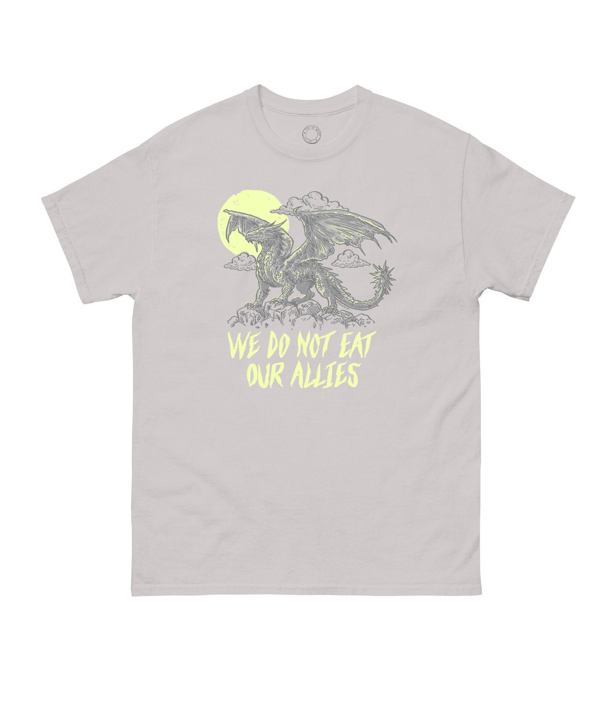 REBECCA YARROSS FOURTH WING WE DO NOT EAT OUR ALLIES UNISEX T-SHIRT X-LARGE