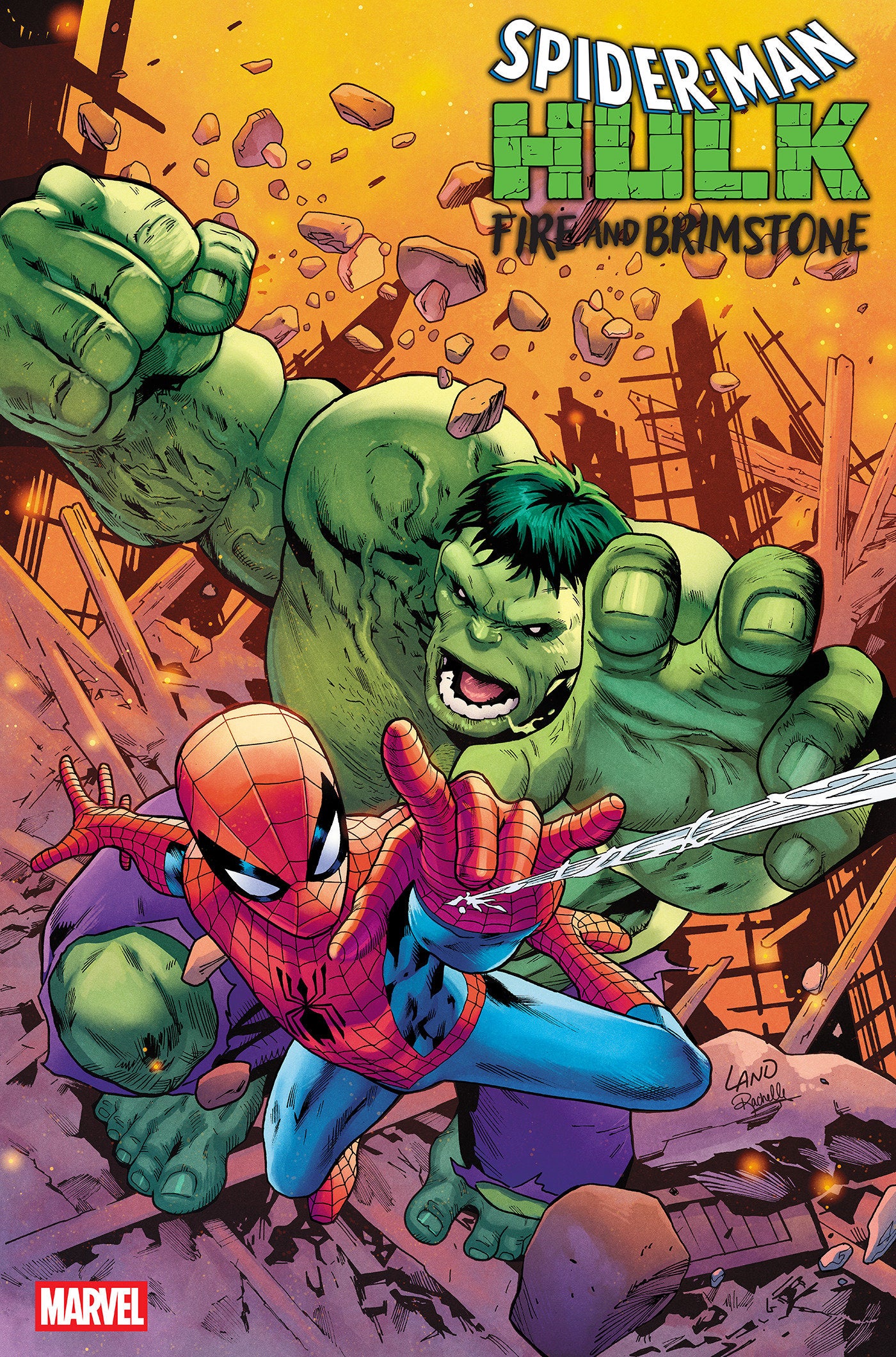 SPIDER-MAN HULK FIRE AND BRIMSTONE #2 GREG LAND VAR CVR C