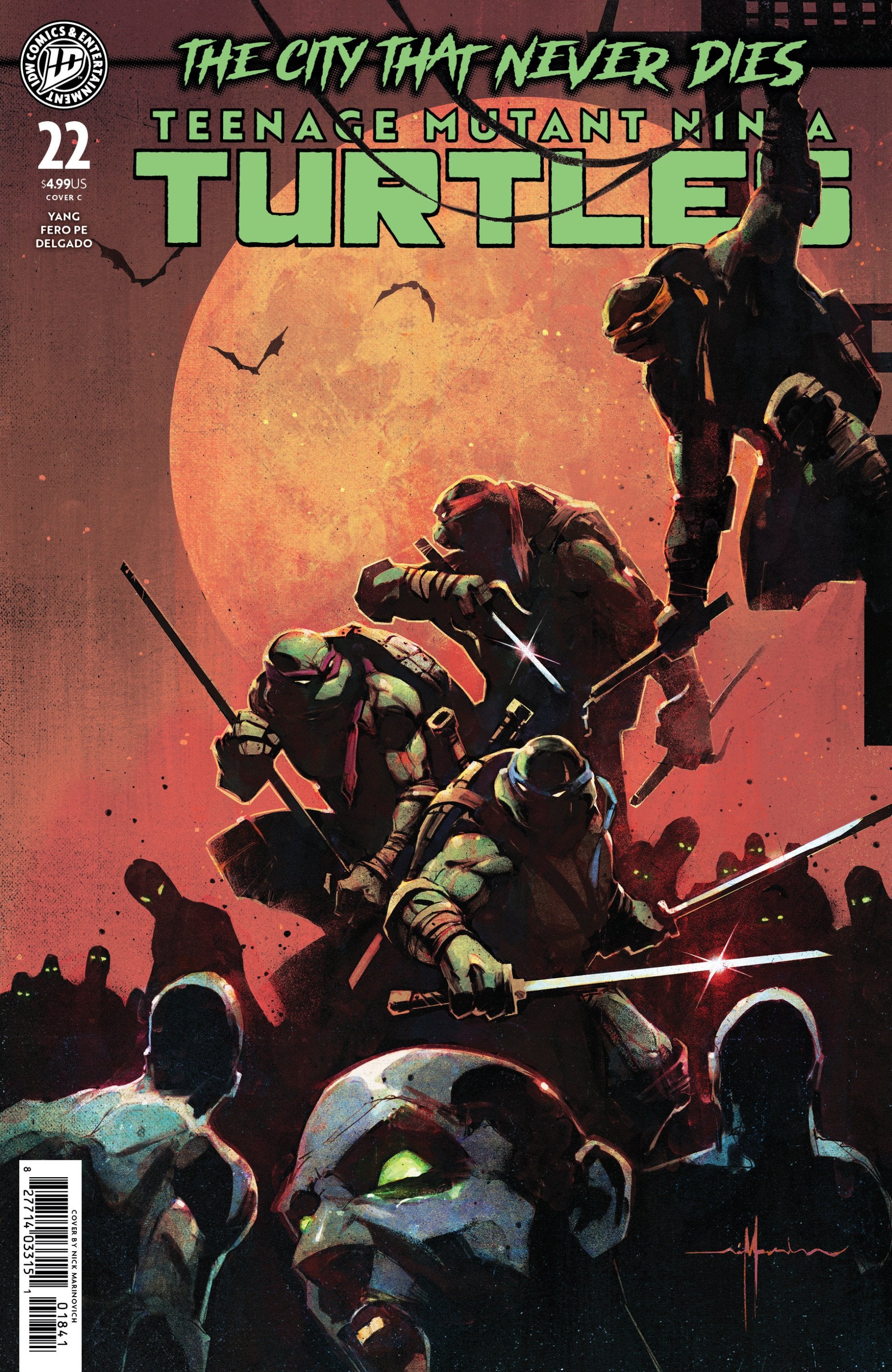 TEENAGE MUTANT NINJA TURTLES #22 CVR C MARINKOVICH