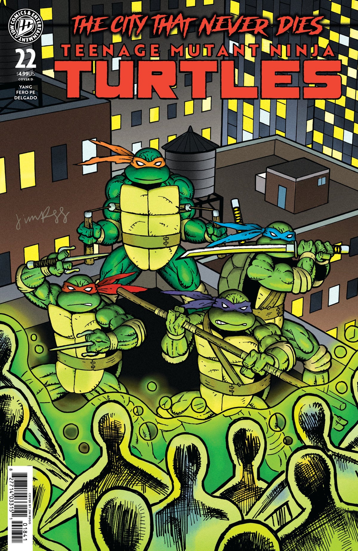 TEENAGE MUTANT NINJA TURTLES #22 CVR D RUGG