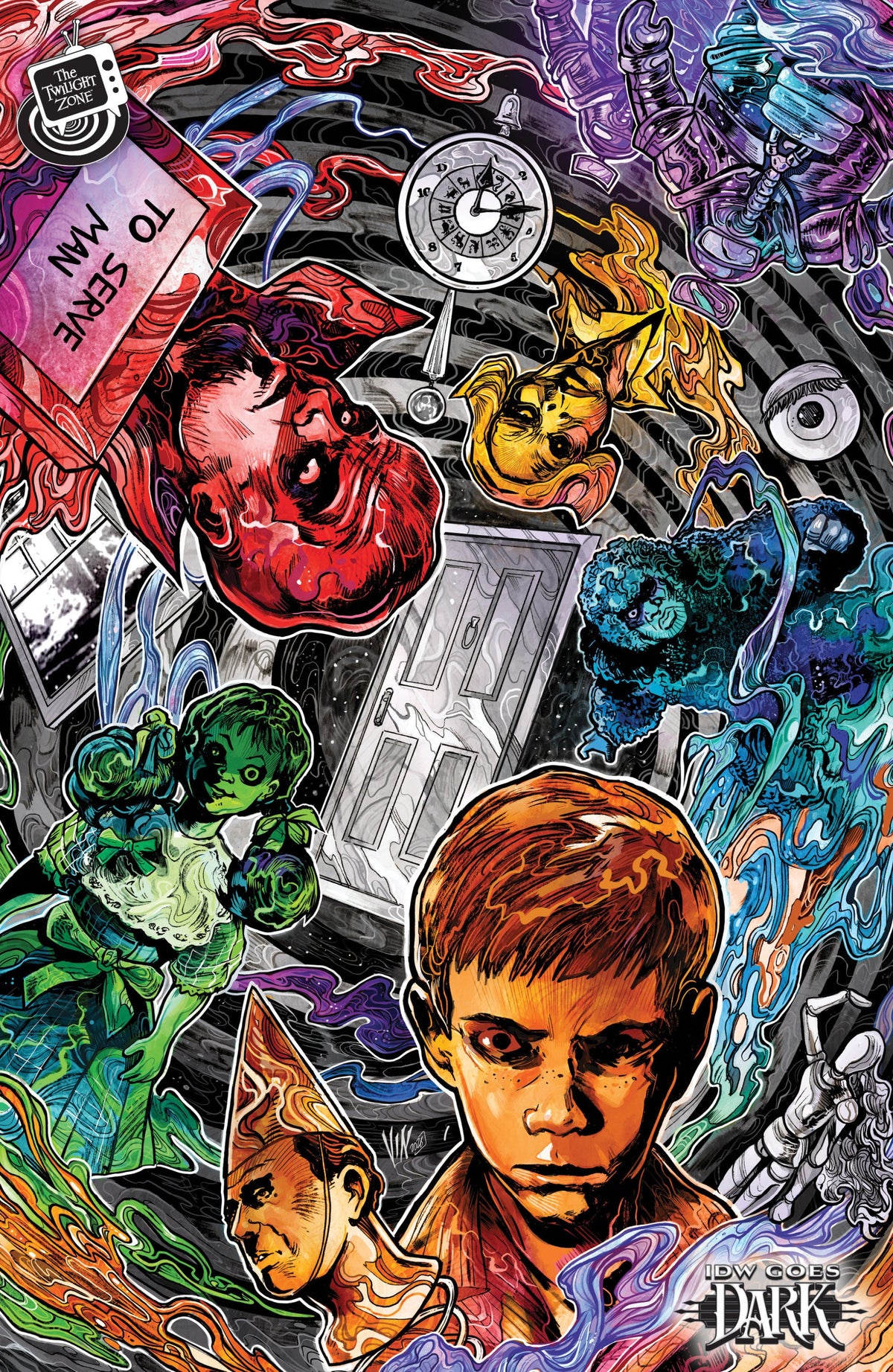 TWILIGHT ZONE #11 VAR C RICCARDI IDW GOES DARK VAR CVR C