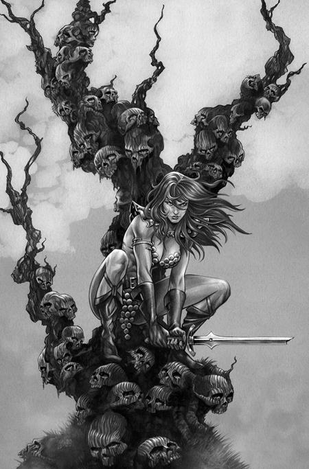 RED SONJA SHE DEVIL WITH A SWORD #5 CVR M INC 1:7 MIKE ROOTH BW VIRGIN VAR 1:7 INCV