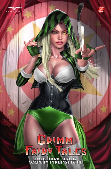 GRIMM FAIRY TALES 2026 DARK CIRCUS COSPLAY PINUP SPECIAL ONE SHOT CVR B JOSH BURNS VAR