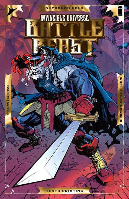 BATTLE BEAST INVINCIBLE UNIVERSE #1 10TH PTG CVR A RYAN OTTLEY AND ANNALISA LEONI EMBOSS AND GOLD FOIL