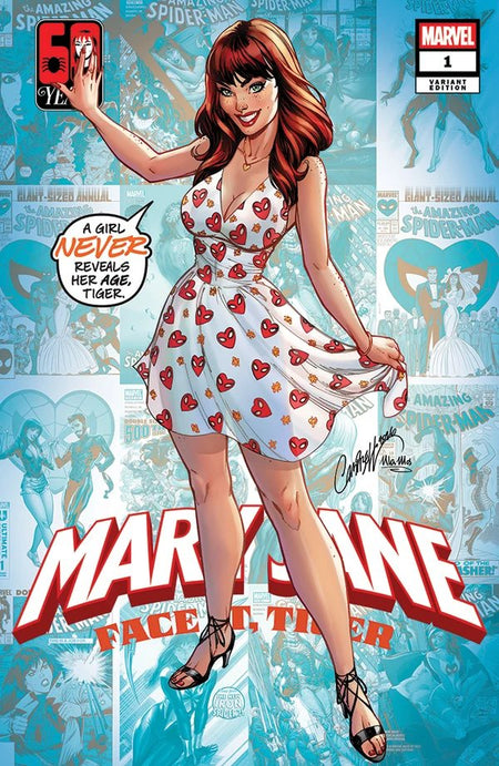 Mary Jane Face It Tiger #1 JSC J Scott Campbell Exclusive Cover B Limited to only 3,000 Copies SIGNED w/ COA