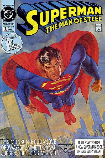 Superman: The Man of Steel 1991 #1 Direct ed. Signed by Jon Bogdanove and Dennis Janke - 9.4 - $19.99