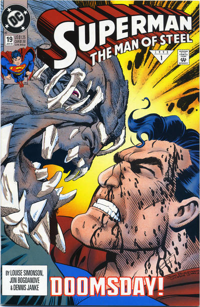 Superman: The Man of Steel 1991 #19 Direct ed. Signed by Jon Bogdanove and Dennis Janke - high grade - $19.99
