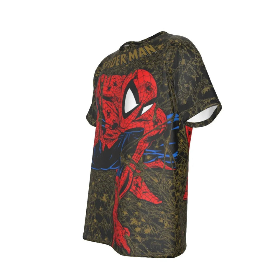 SPIDERMAN WEBS ALL OVER PRINT SHIRT AND TANK