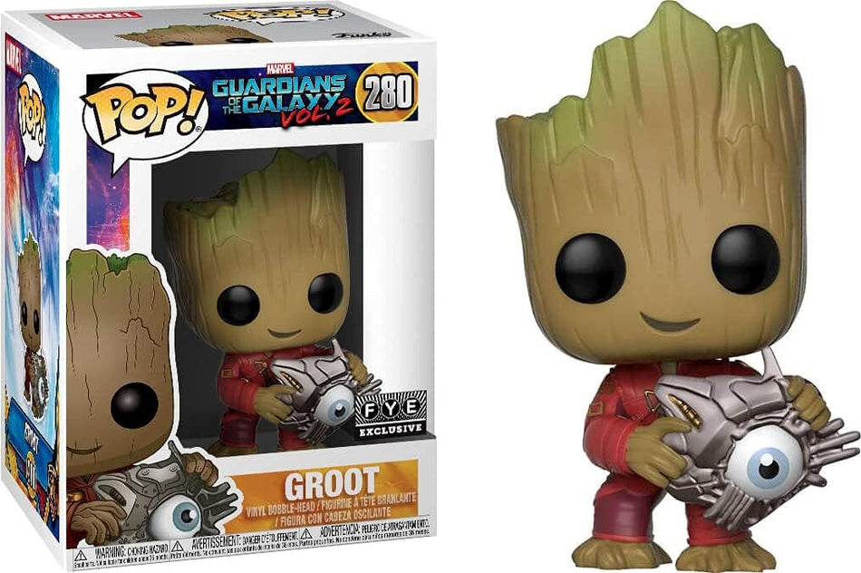 Funko Pop! Guardians of The Galaxy 2-Groot W/Cyber Eye Exclusive #280