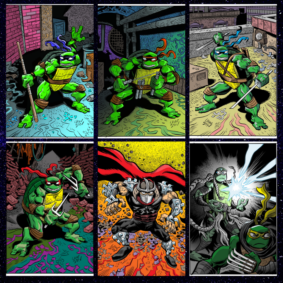 TMNT Jim Lawson Exclusive 1-6 BUNDLE All 6 Exclusive covers! (143, 144, 145, 146, 147, 148)