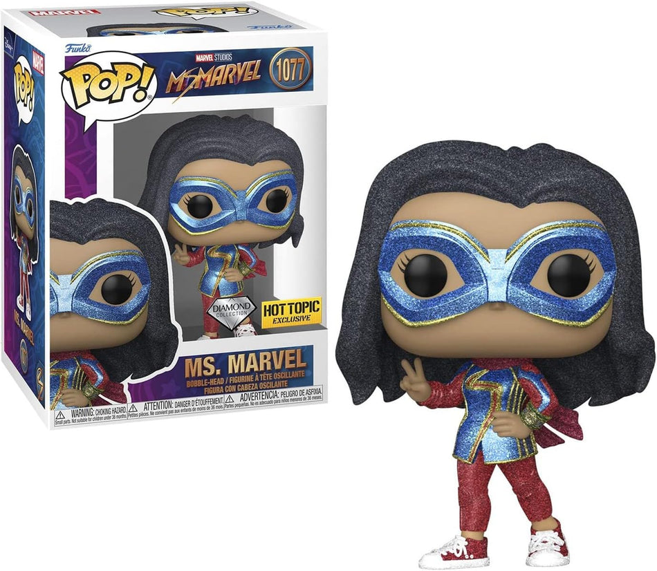 Funko Pop! Marvel: Ms. Marvel - Diamond Collection Hot Topic Exclusive Vinyl Bobble-Head - #1077