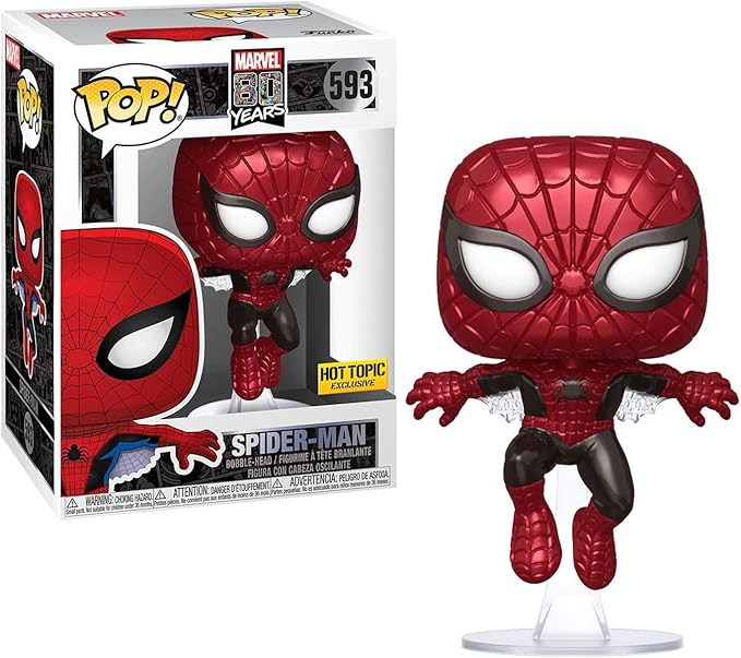 Funko Pop! Marvel 80 Years # 593 - First Appearance Spider-Man [Metallic] H.T. Exclusive